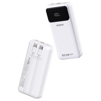 Dudao K15Pro Power Bank 20000mAh 22.5W PD USB-C / USB-A / Built-in Lightning and USB-C Cables - White