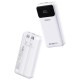 Dudao K15Pro Power Bank 20000mAh 22.5W PD USB-C / USB-A / Built-in Lightning and USB-C Cables - White