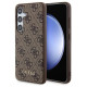 Guess 4G Metal Gold Logo case for Samsung Galaxy A35 - brown