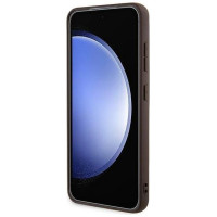 Guess 4G Metal Gold Logo case for Samsung Galaxy A35 - brown