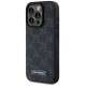 Karl Lagerfeld Leather Monogram Metal Logo case for iPhone 15 Pro Max - black