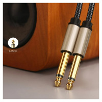 Ugreen AV128 10636 mono TS cable 6.35mm jack / 6.35mm jack 1m - gray