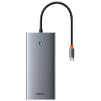 Baseus HUB Baseus PortalJoy Series 13in1 USB-C - 2x HDMI / DP / VGA / USB-A 3.1 / USB-C 3.1 / USB-A 2.0 / PD / RJ45 / SD / TF / AUX - gray