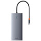 Baseus HUB Baseus PortalJoy Series 13in1 USB-C - 2x HDMI / DP / VGA / USB-A 3.1 / USB-C 3.1 / USB-A 2.0 / PD / RJ45 / SD / TF / AUX - gray