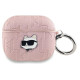 Karl Lagerfeld Monogram Choupette Head case for AirPods 3 - pink