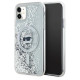 Karl Lagerfeld Liquid Glitter Choupette Head MagSafe Case for iPhone 11 / Xr - Transparent