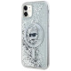 Karl Lagerfeld Liquid Glitter Choupette Head MagSafe Case for iPhone 11 / Xr - Transparent