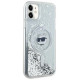 Karl Lagerfeld Liquid Glitter Choupette Head MagSafe Case for iPhone 11 / Xr - Transparent