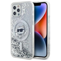 Karl Lagerfeld Liquid Glitter Choupette Head MagSafe Case for iPhone 12 / 12 Pro - Transparent
