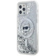 Karl Lagerfeld Liquid Glitter Choupette Head MagSafe Case for iPhone 12 / 12 Pro - Transparent