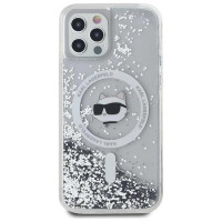 Karl Lagerfeld Liquid Glitter Choupette Head MagSafe Case for iPhone 12 / 12 Pro - Transparent