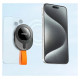 Joyroom JR-ZS393-S magnetic holder with suction cups for 4.7-7" phone - black and orange