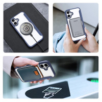 Dux Ducis Skin X Pro iPhone 16 Case with MagSafe and Flip - Blue