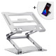 Wozinsky WRS-CPY75DSS Aluminum Laptop and Tablet Stand + Free Smartphone Stand - Silver
