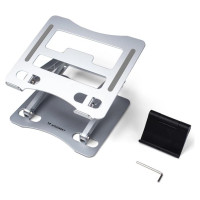 Wozinsky WRS-CPY75DSS Aluminum Laptop and Tablet Stand + Free Smartphone Stand - Silver