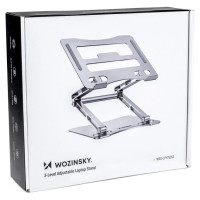 Wozinsky WRS-CPY75DSS Aluminum Laptop and Tablet Stand + Free Smartphone Stand - Silver