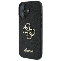 Guess Fixed Glitter Big 4G case for iPhone 16 Plus - black