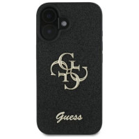 Guess Fixed Glitter Big 4G case for iPhone 16 Plus - black