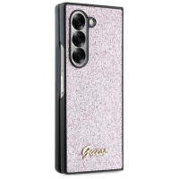 Guess 4G Glitter Script Case for Samsung Galaxy Z Fold 6 - Pink