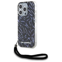 Karl Lagerfeld Zebra With Cord iPhone 15 Pro Max Case - Purple