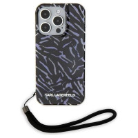 Karl Lagerfeld Zebra With Cord iPhone 15 Pro Max Case - Purple