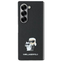 Karl Lagerfeld Saffiano Metal Pin Case for Samsung Galaxy Z Fold 6 - Black
