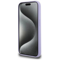 Karl Lagerfeld Silicone Karl&Choupette Heads Ring MagSafe Case for iPhone 15 Pro - Purple
