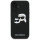 Karl Lagerfeld Silicone Case Nauble Heads Print MagSafe for iPhone 16 Plus - Black