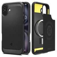 Spigen Rugged Armor MagSafe Case for iPhone 16 Plus - Black