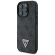 Guess Leather 4G Triangle Strass Case for iPhone 16 Pro - Black