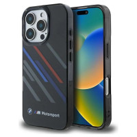 BMW Motosport IML Random Stripes iPhone 16 Pro Case - Black