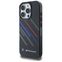 BMW Motosport IML Random Stripes iPhone 16 Pro Case - Black