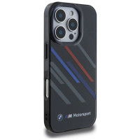 BMW Motosport IML Random Stripes iPhone 16 Pro Case - Black