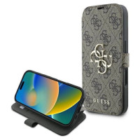 Guess 4G Metal Logo iPhone 16 Case - Brown