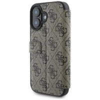 Guess 4G Metal Logo iPhone 16 Case - Brown