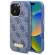 Guess 4G Logo Plate MagSafe Case for iPhone 16 Pro Max - Blue