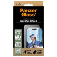 Panzerglass Screen Protector Aluminum Frame iPhone 16 6.1" Ultra-Wide Fit 2849