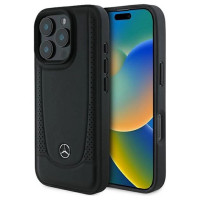 Mercedes Leather Urban iPhone 16 Pro Case - Black
