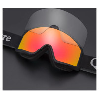 Qunature White Ski Goggles for Adults - Black