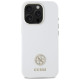 Guess Silicone Logo Strass 4G Case for iPhone 16 Pro - White