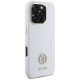 Guess Silicone Logo Strass 4G Case for iPhone 16 Pro - White