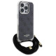 Guess Crossbody Cord 4G Print Case for iPhone 16 Pro Max - Black