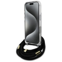 Guess Crossbody Cord 4G Print Case for iPhone 16 Pro Max - Black