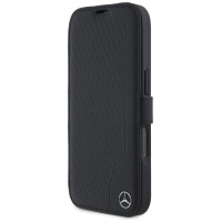 Mercedes Leather Wood Imitation iPhone 16 Case - Black