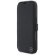 Mercedes Leather Wood Imitation iPhone 16 Case - Black