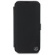 Mercedes Leather Wood Imitation iPhone 16 Case - Black