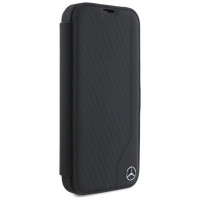 Mercedes Leather Wood Imitation iPhone 16 Case - Black