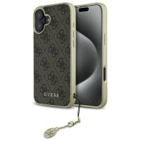 Guess 4G Charms Collection case for iPhone 16 - brown