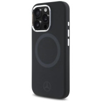 Mercedes Silicone Tonal Logo MagSafe iPhone 16 Pro Case - Black