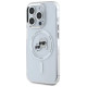 Karl Lagerfeld IML Metal Karl&Choupette Head MagSafe iPhone 15 Pro Case - White
